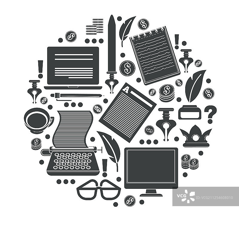 文案写作与故事叙述打字机图片素材