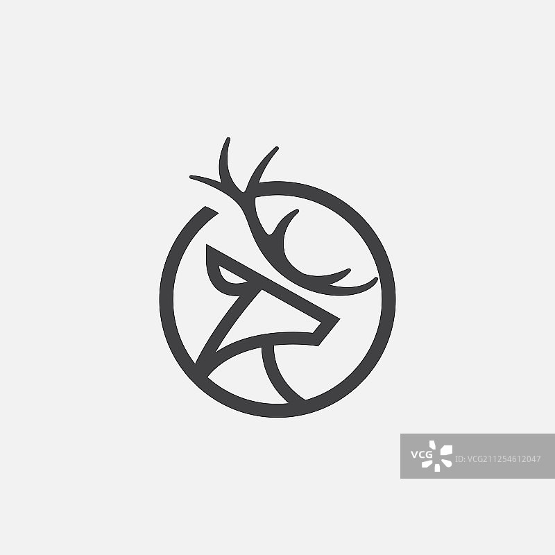 鹿标志圆形图标图片素材