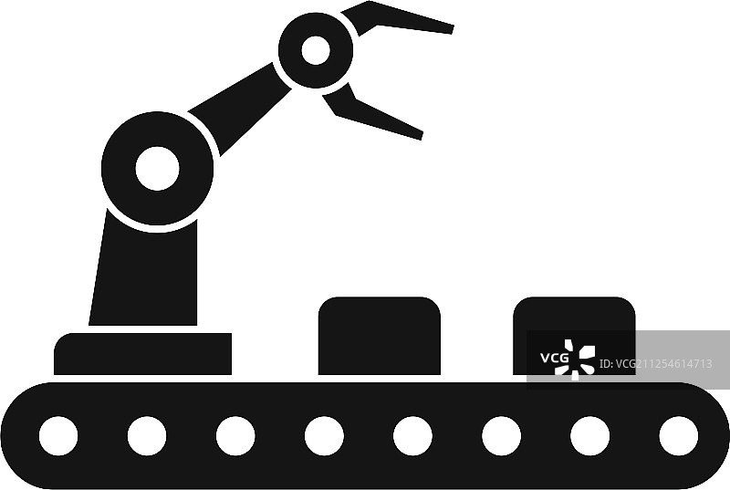 机器人手部线条图标简约风格图片素材