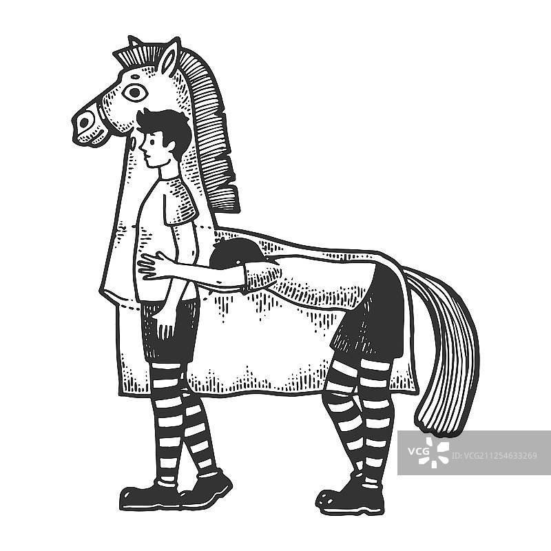 剧院素描雕刻中的马戏服图片素材