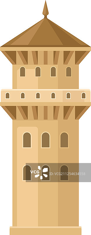 米色城堡塔楼图片素材