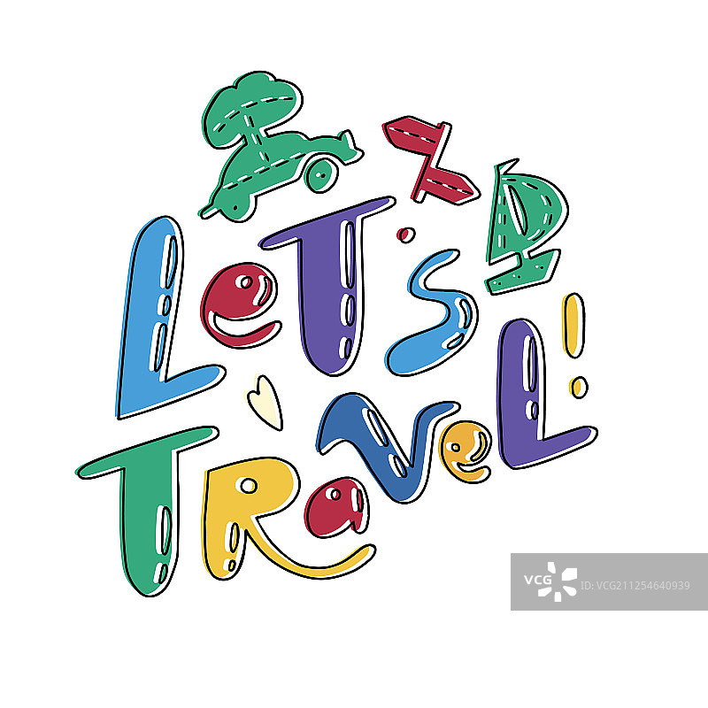让我们带着旅行标志去旅行图片素材