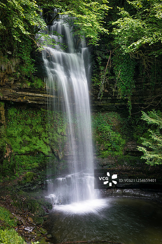 利特里姆郡格伦卡瀑布，爱尔兰图片素材