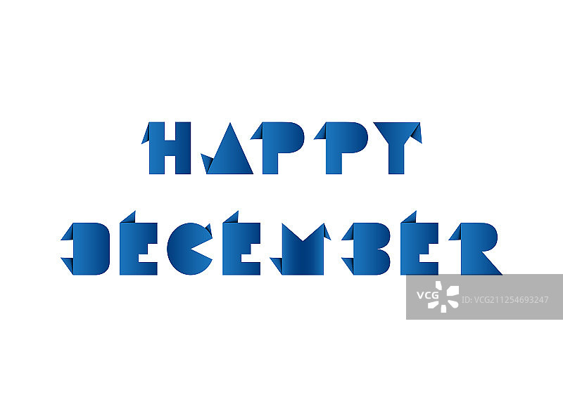 你好12月与折纸图片素材