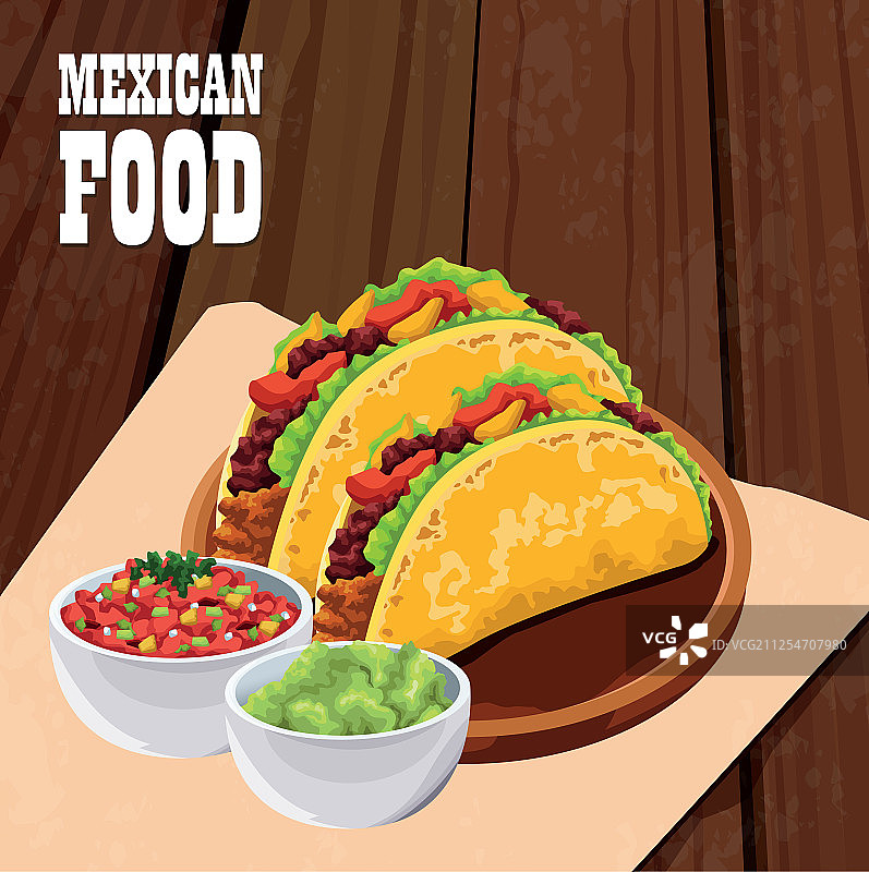 墨西哥美食海报：塔可图片素材