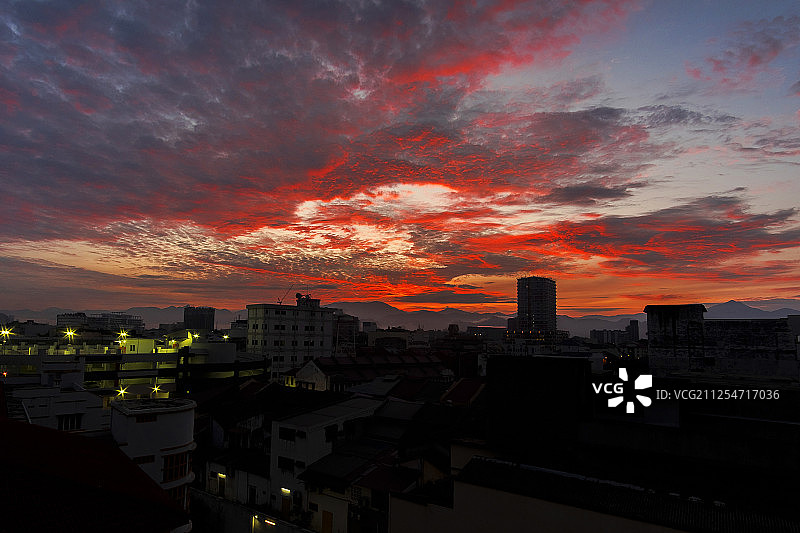 马来西亚怡保日出景色图片素材