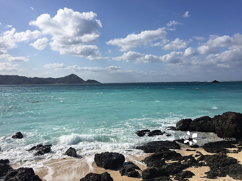 海滩与大海景观，奄美大岛，日本图片素材