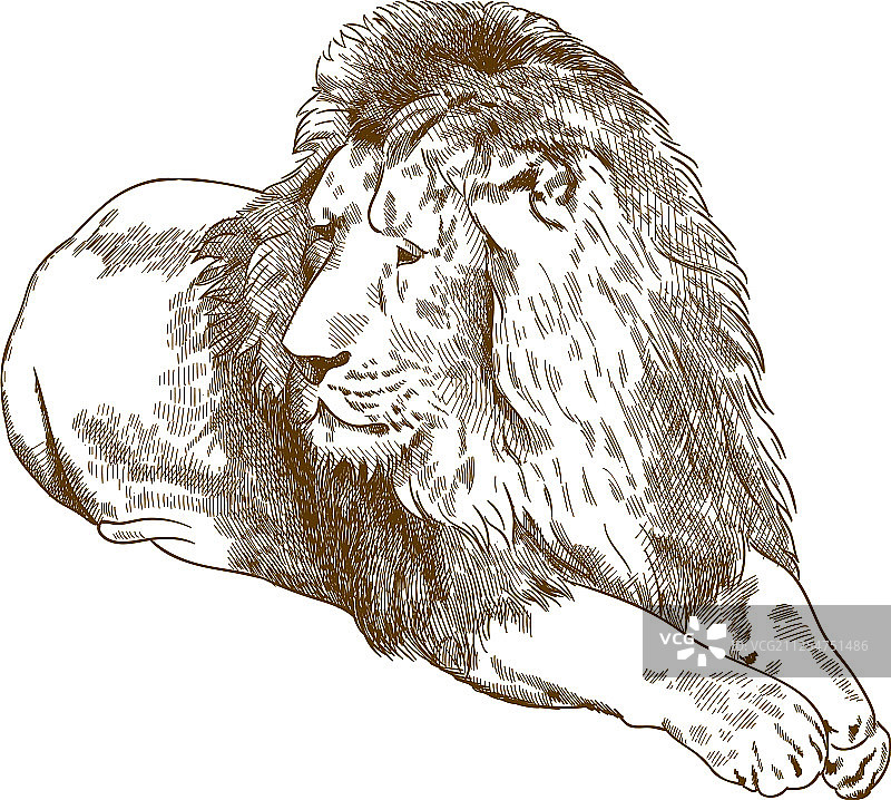 仿古雕刻狮子图片素材