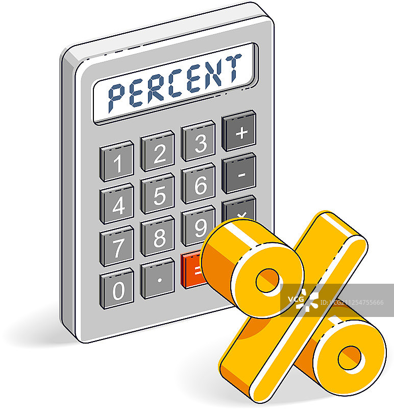 百分比概念计算器图片素材