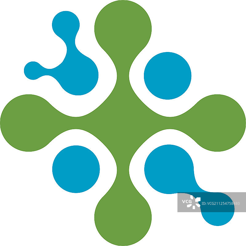 分子Logo设计元素圆点抽象图片素材