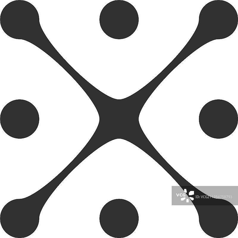 连接点的分子交叉标志设计元素图片素材
