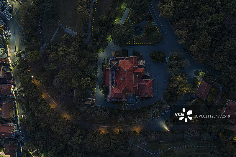 俯瞰青岛迎宾馆夜景图片素材