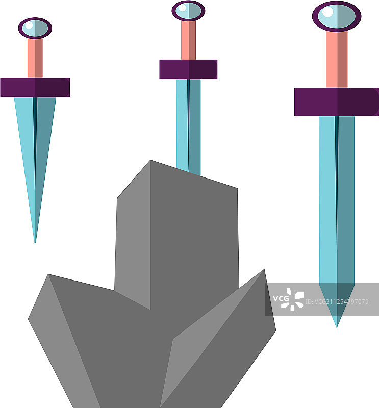 王者之剑扁平图标图片素材