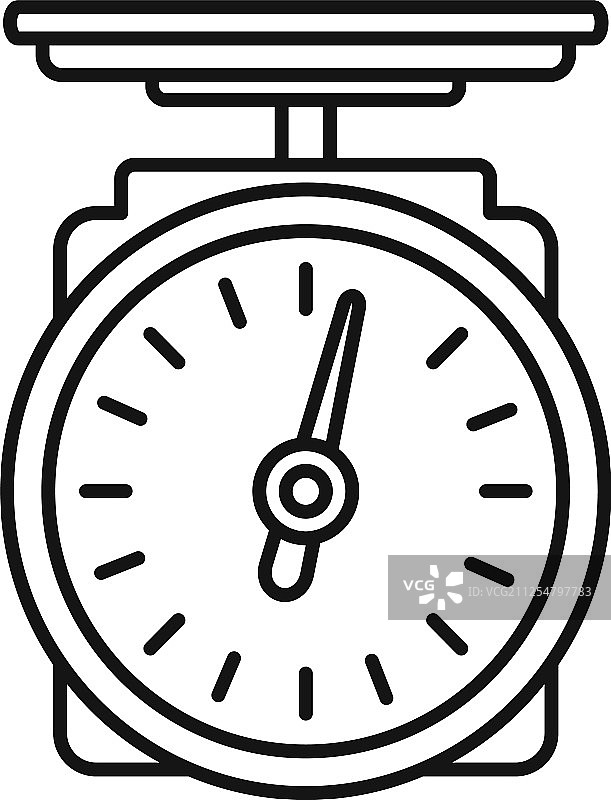 食品杂货秤图标轮廓样式图片素材