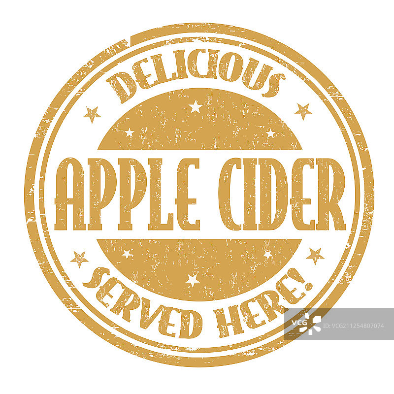 苹果酒标志或印章图片素材