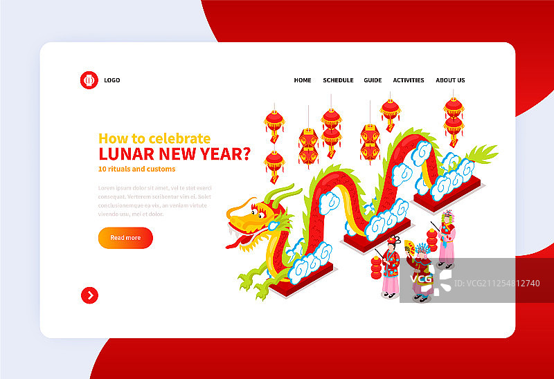 中国新年着陆页图片素材