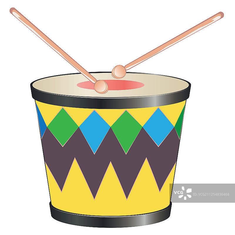 喜庆的鼓和鼓槌图片素材