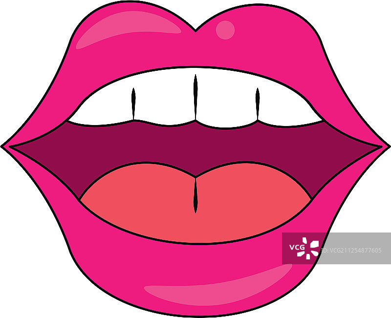 波普艺术风格嘴唇设计图片素材