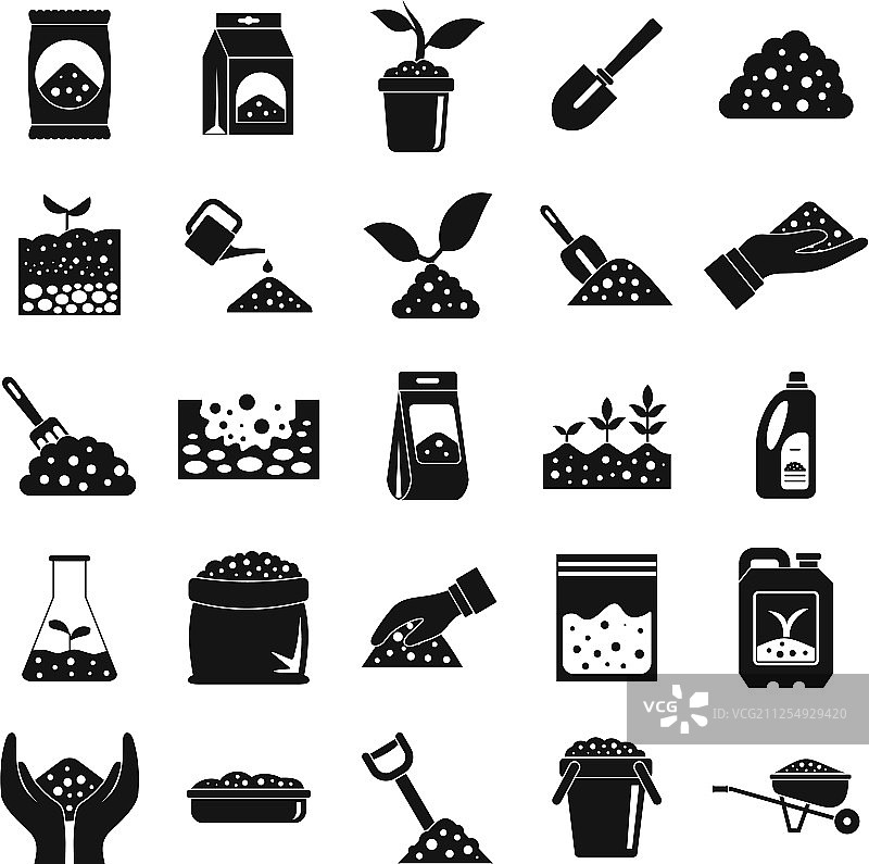 土壤图标简约风格图片素材