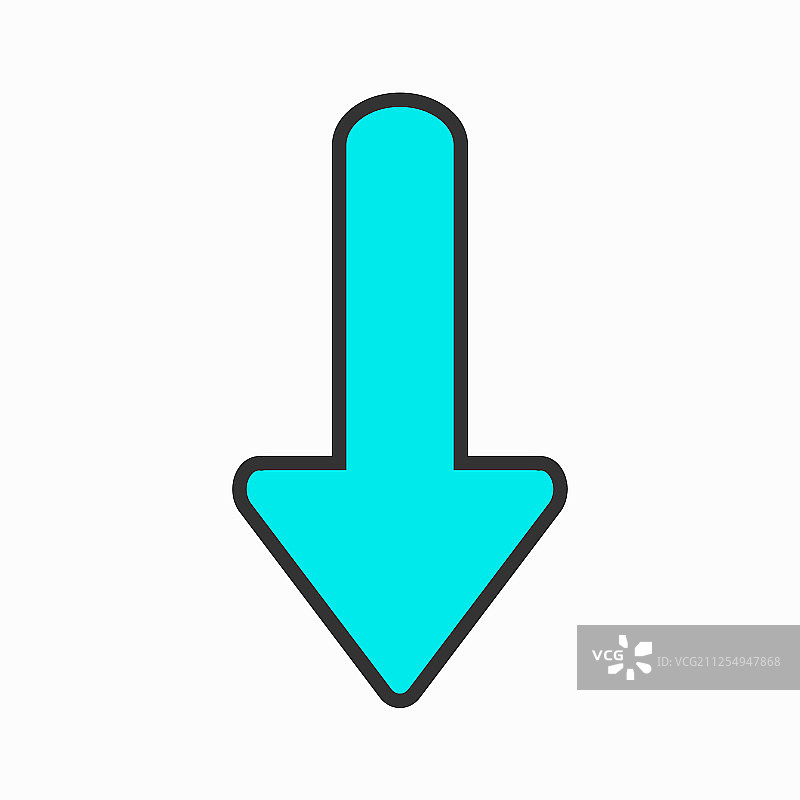 彩色箭头图标，扁平设计，适用于网页图片素材