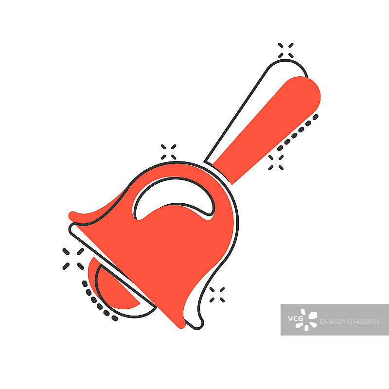 漫画风格卡通铃铛闹钟图标图片素材