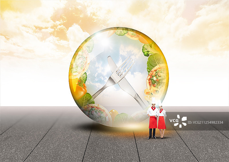 美食主题数字合成图像图片素材