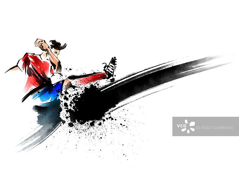 足球主题插画图片素材