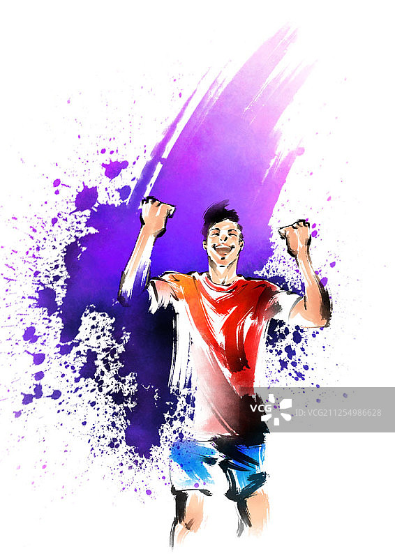 足球主题插画图片素材