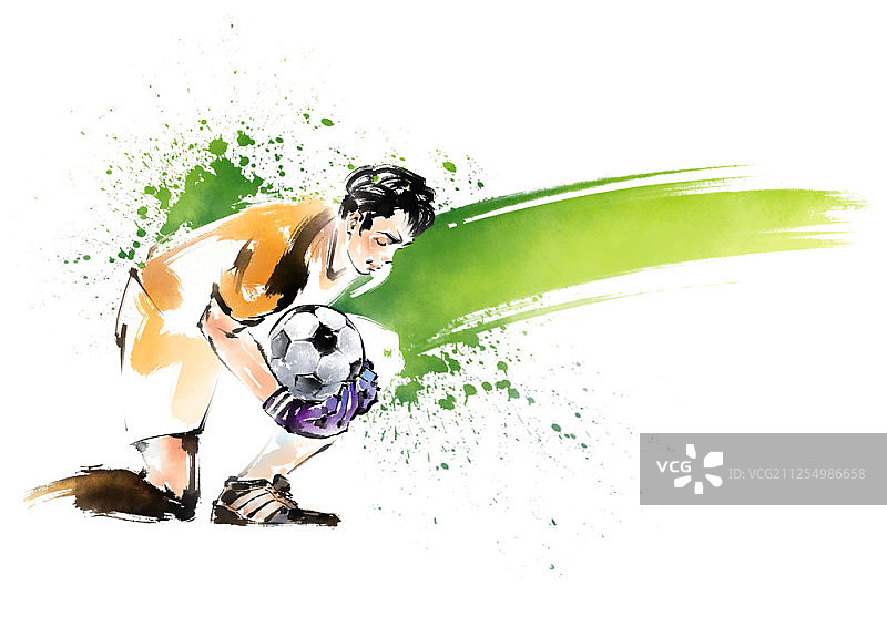 足球主题插画图片素材