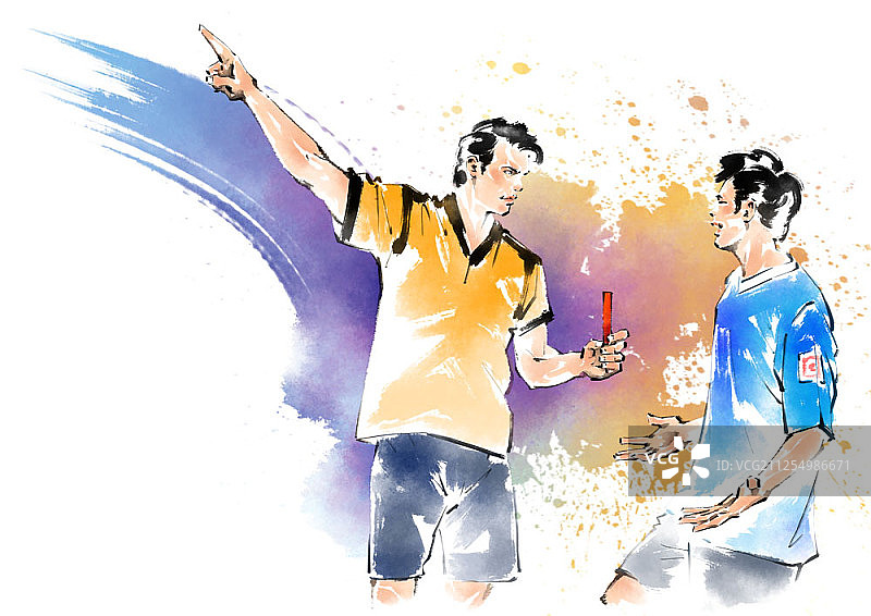 足球主题插画图片素材