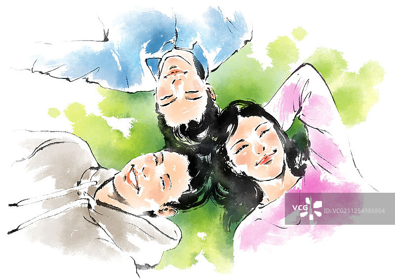 友谊主题插画图片素材
