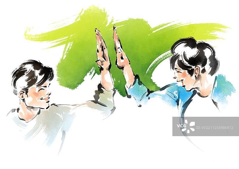 友谊主题插画图片素材