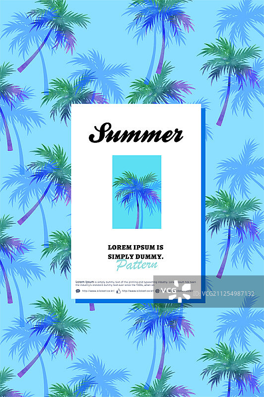 夏日无缝图案设计图片素材