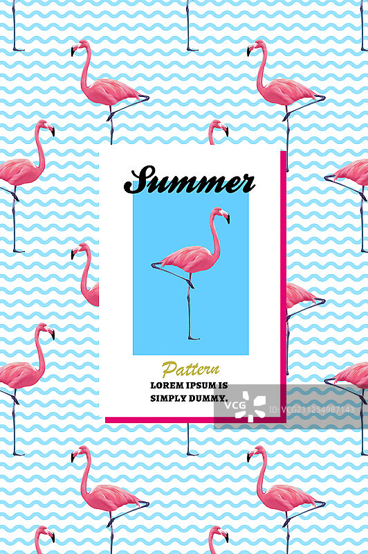 夏日无缝图案设计图片素材