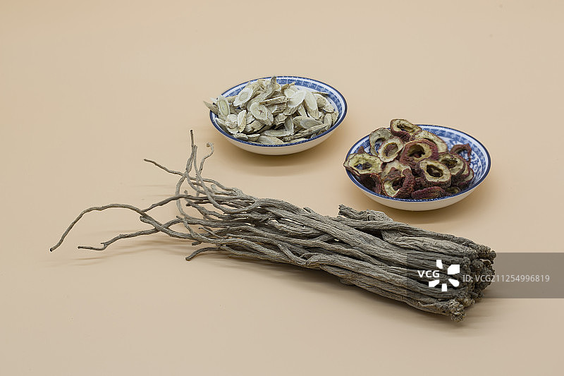 中药材党参山楂黄芪图片素材