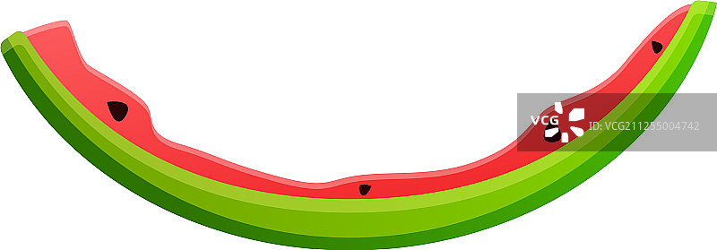 卡通风格的西瓜块图标图片素材