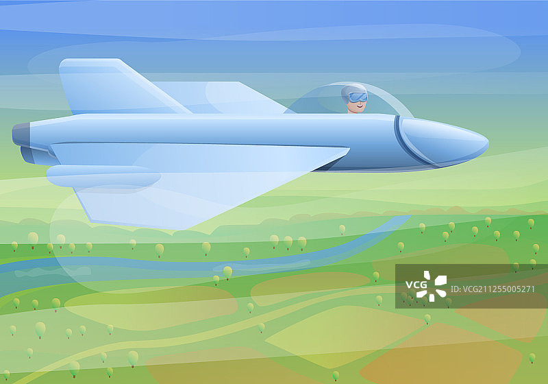 卡通风格飞行员概念banner图片素材