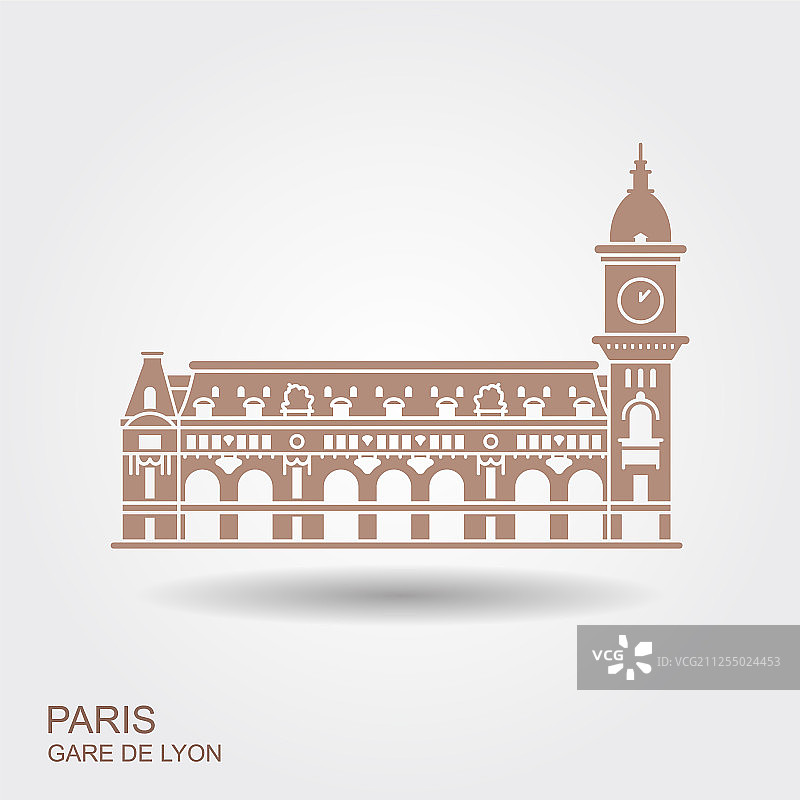 巴黎里昂车站（带阴影）图片素材