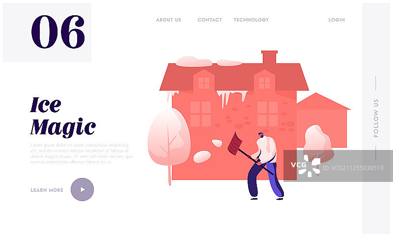 冬季气候网站着陆页图片素材