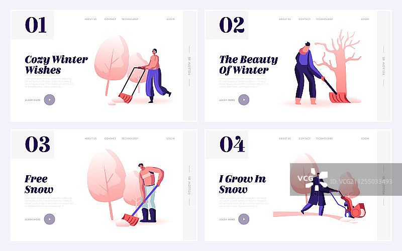 冬季活动网站着陆页图片素材