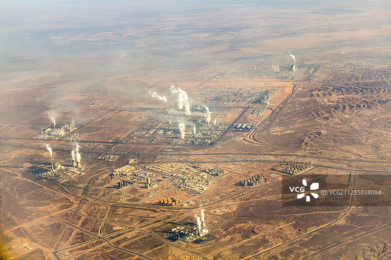 航拍宁夏工业园区图片素材