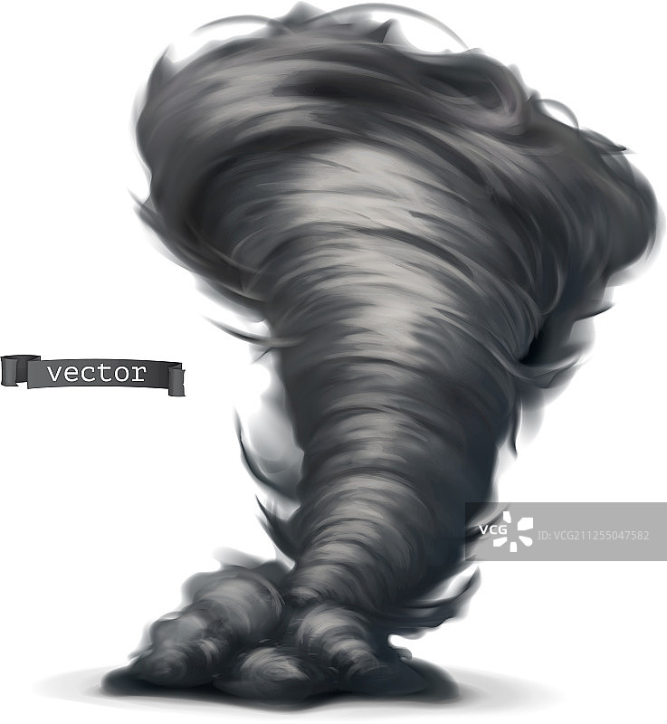 黑色龙卷风3D图标图片素材