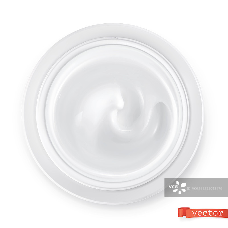 3D逼真风格的清洁霜俯视图图片素材