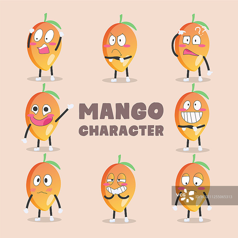 芒果卡通人物图片素材