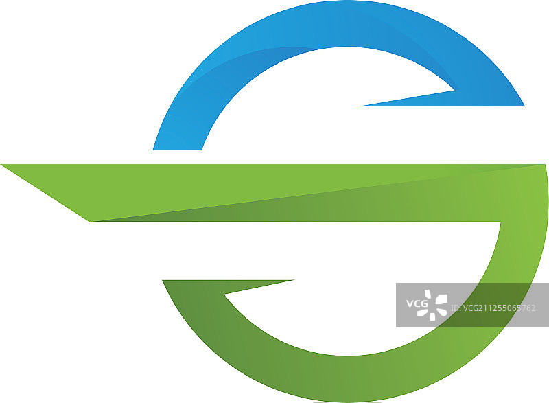 绿色人群健康字母G图片素材