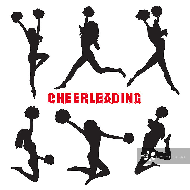 啦啦队剪影合集图片素材