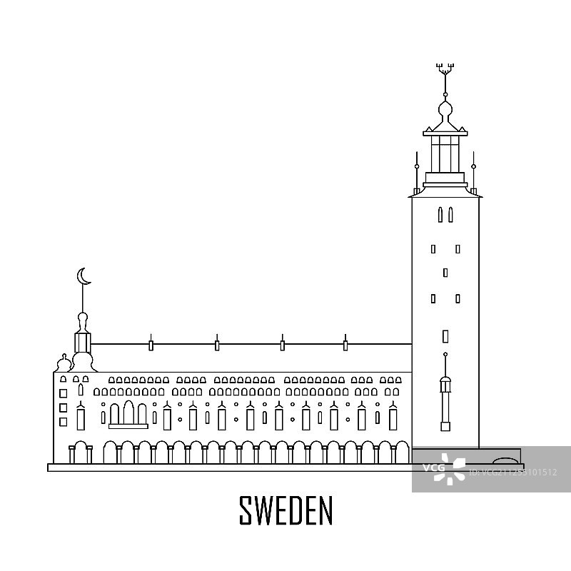 瑞典斯德哥尔摩市政厅图片素材