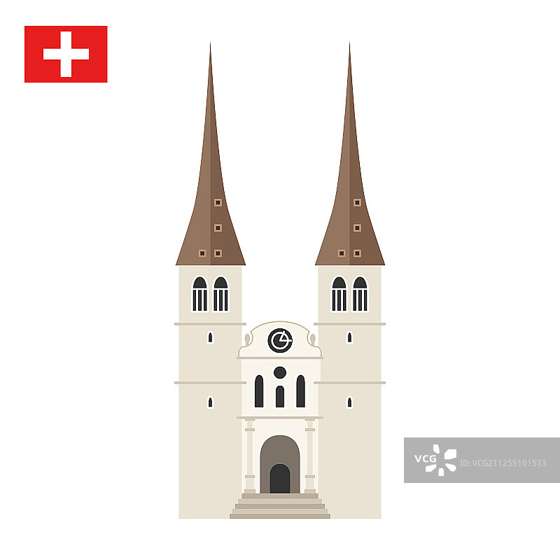 瑞士卢塞恩教堂图片素材