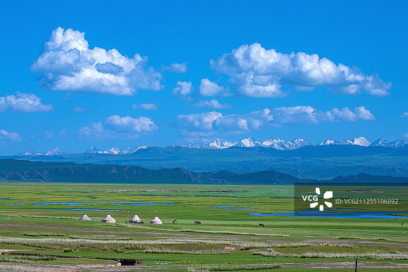 新疆巴音布鲁克大草原图片素材