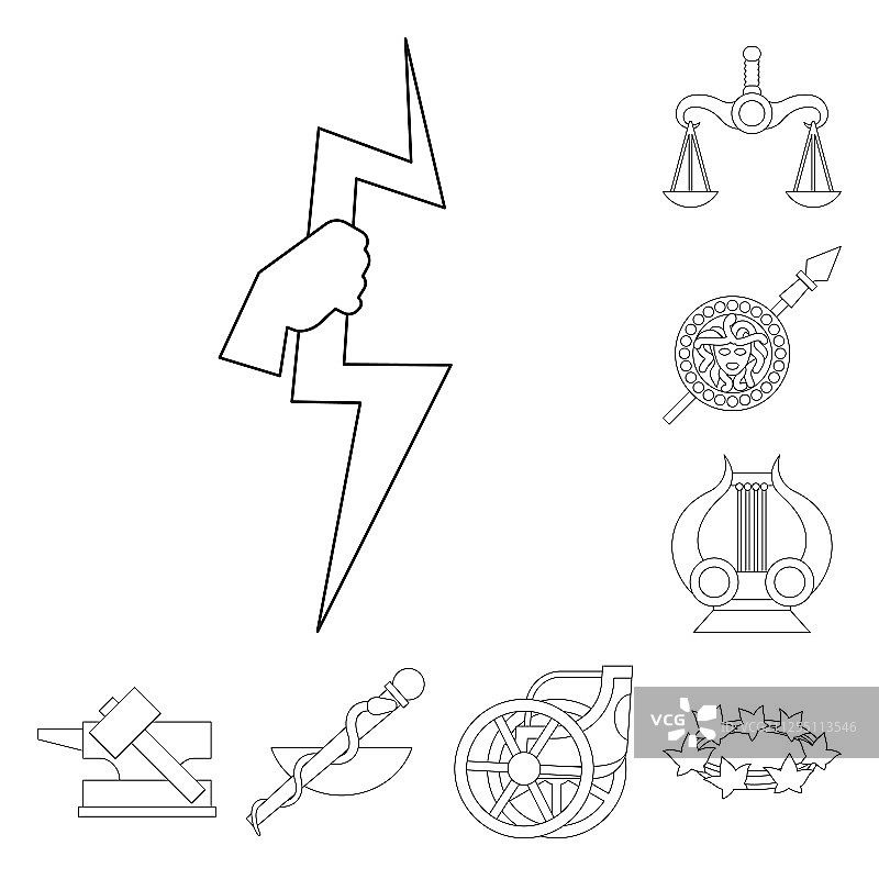 独立的神话和神祇标志图片素材